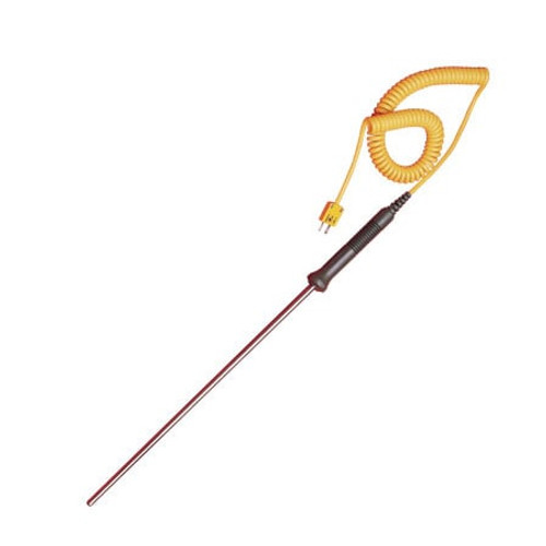 Omega JHSS-316G-RSC-24 : Utility Handle Thermocouple Probe, Retractable, J Type, 0 ¡C to 620 ¡C, 0.187 " x 24 " Probe, 60 " Cable, 28 AWG, TPE, Grounded, Immersion, 304 SS, Mini Male CONN, ANSI, JHSS Series, Each