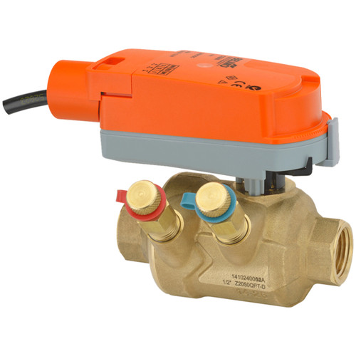 Belimo Z2050QPT-D+CQBUP-3 : 2-Way 1/2" ZoneTight (PIQCV), 2 GPM @ Δ 4 psi, Non-Spring Return Actuator, 100-240VAC, On/Off, Floating 3-Point Control Signal