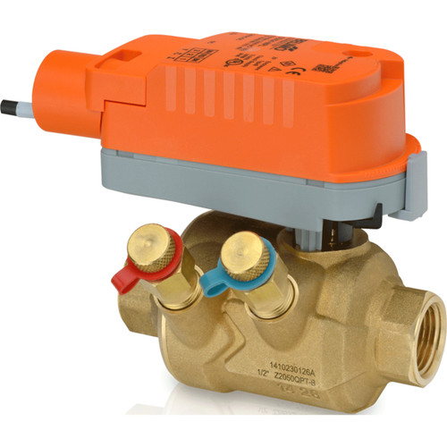 Belimo Z2050QPT-D+CQKBUP-RR : 2-Way 1/2" ZoneTight (PIQCV), 0.9 GPM @ Δ 4 psi, Electronic Fail-Safe Actuator, 100-240VAC, On/Off Control Signal, Normally Closed