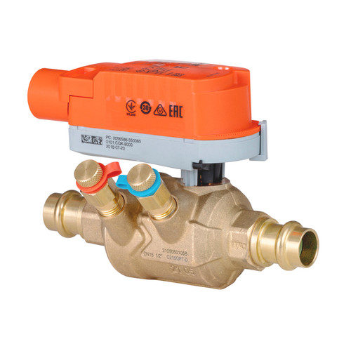 Belimo Z2075QPT-G+CQKB24-S-RR : 2-Way 3/4" ZoneTight (PIQCV), 9 GPM @ Δ 4 psi, Electronic Fail-Safe Actuator, 24VAC/DC, On/Off Control Signal, (1) SPST 3A @250V Aux Switch, Normally Closed