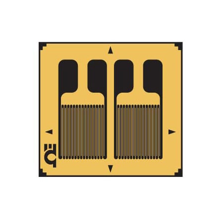 Omega SGT-3N/350-DY41 : Linear Strain Gauge, Transducer Quality, Solder Pads, 350 ½, ST Number, 3.2 mm x 2.5 mm Grid (LxW), Medium Dual Parallel Grid, 30000 _m, -75 ¡C to 95 ¡C, SGT Series, Pack of 5