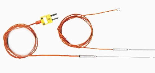 Omega TJC36-CASS-032U-4 : Transition Joint T/C Probe, Compact, Stripped Leads, K Type, 0 ¡C to 700 ¡C, 0.032 " x 4 " Probe, 40 " Cable, 24 AWG, 304 SS, Immersion, UGND, ANSI (Std), TJC36, Each
