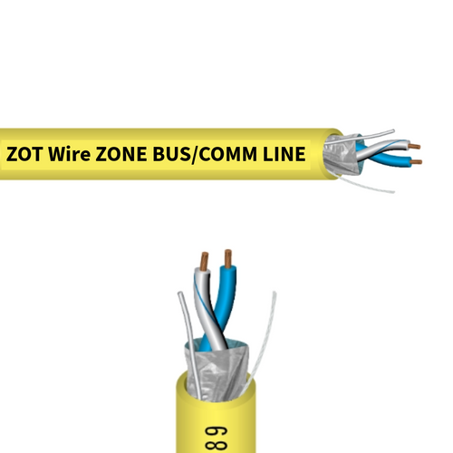 ZOT Wire ZW6913 : 22 AWG 1 Pair Bare Copper Shielded Twisted Cable for Data Transmission.  Shielded Plenum, Echelon Guideline Compliant,  Yellow Jacket, 1000 Ft. Reel, Made in USA