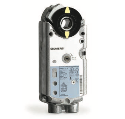 Siemens GMA121.1P : Electronic Damper Actuator Spring Return, 62 lb.-in. Torque, 90 Sec. At 50/60 Hz, 2-position On/Off, 24 VAC/VDC, Plenum Cable