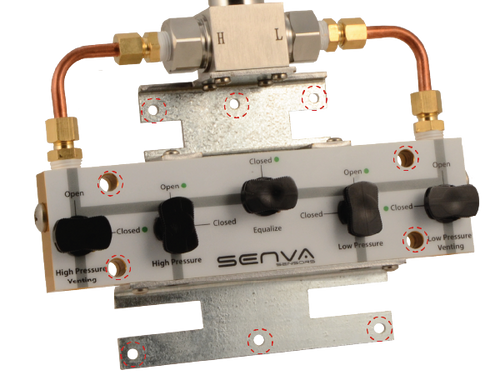 Senva PW31-5V-005C : Wet-Wet Differential Pressure Transducer, 5-Valve Bypass Assembly, 0-5PSI, 4-20mA Output, 7-Year Warranty
