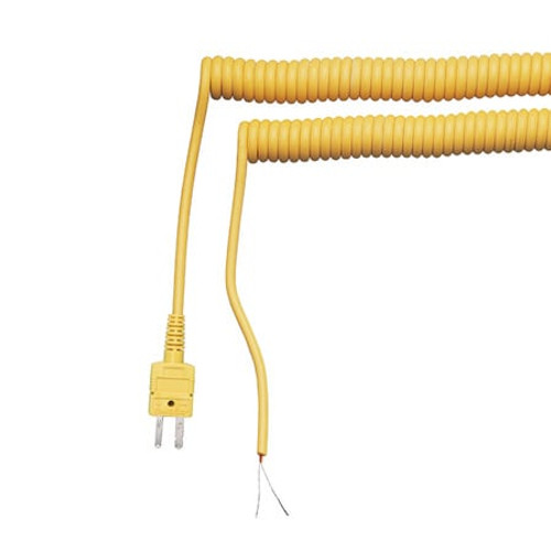 Omega RSC-T-1-5-4 : Retractable Sensor Cable, Spring Coiled, Type T, SMP-F to SMP-M CONN, 5 ' Cable, 28 AWG, TPE, Jacket Blue, Positive Blue, Negative Red, RSC Series, Each
