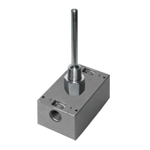 ACI A/20K-I-4"-BB : Immersion Temperature Sensor, Welded Thermowell Included, 20K Thermistor, 4" Insertion Length, Aluminum NEMA 3R Enclosure