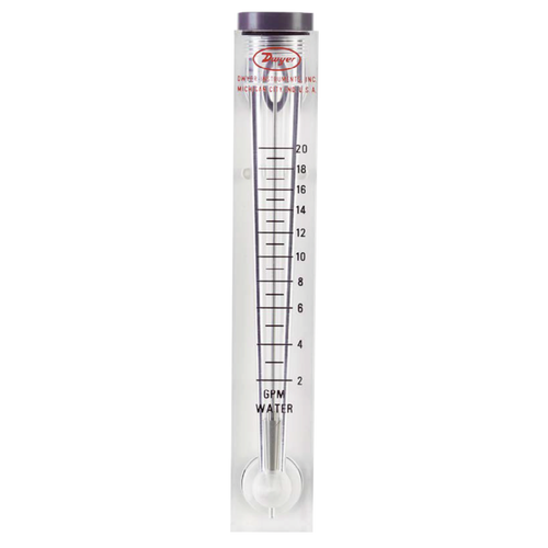 Dwyer VFC-121 : Visi-Float Acrylic Flowmeter, 4 to 25 SCFM Air, 5 in. Scale, 1 in. FNPT Back Connections