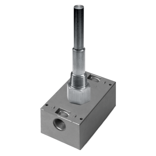 ACI A/AN-IM-4"-BB : Immersion Temperature Sensor, Machined Thermowell Included, 10K Type III Thermistor, 4" Insertion Length, Aluminum NEMA 3R Enclosure