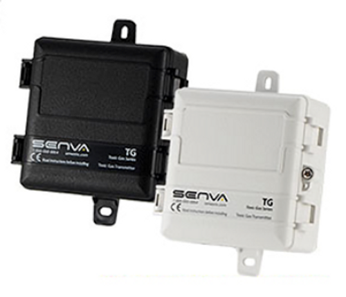 Senva TGW-ACX-AW : Wall Mount Toxic Gas CO Sensor/Controller, 0-10V, 0-5V, 1-5V and 4-20mA Selectable Output, LCD Display, All White Solid Enclosure, 7-Year Warranty