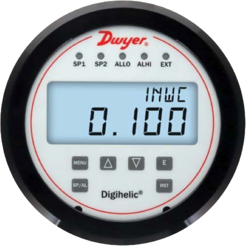 Dwyer DHC-011 : Digihelic Differential Pressure Controller, 0-50 in w.c. Unidirectional, 3-in-1 Gage / Switch / Transmitter, 4-20 mA & Selectable Voltage, BACnet/Modbus