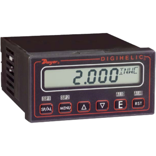 Dwyer DH-012 : Digihelic Differential Pressure Controller, -0.25 to 0 to 0.25 in w.c., 4-20 mA + dual SPDT relays + Modbus, LCD gage