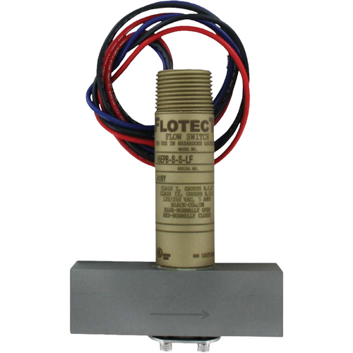 Dwyer V6EPB-B-D-LF Series V6 Flotect flow switch, brass body, DPDT, 1/2 in NPT low flow model, field adjustable