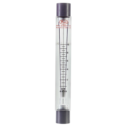 Dwyer VFC-153-EC : Visi-Float Acrylic Flowmeter, 10 to 75 LPM Water, 5 in. Scale, 1 in. FNPT In-Line End Connections