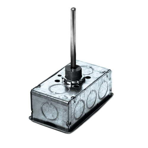 ACI A/CP-INW-6"-GD : Immersion Temperature Sensor, Thermowell Not Included, 10K Type II Thermistor, 6" Insertion Length, Galvanized Enclosure