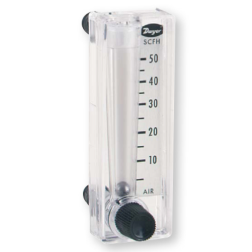 Dwyer MMF-100-PV : Mini-Master Flowmeter, 10-100 SCFH Air, 1-1/2 in. Scale, Bottom Mount Valve