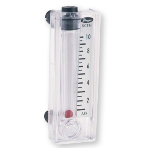 Dwyer MMF-2-TMV : Mini-Master Flowmeter, 0.2-2 SCFH Air, 1-1/2 in. Scale, Top Mount Valve