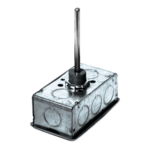 ACI A/AN-INW-6"-GD : Immersion Temperature Sensor, Thermowell Not Included, 10K Type III Thermistor, 6" Insertion Length, Galvanized Enclosure