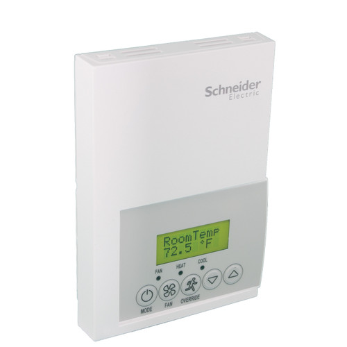 Schneider Electric SE7355F5045 : Low-Voltage Fan Coil Room Controller, Humidity Sensor, ¡C/¡F Hotel/Lodging Control, 1H/1C Analog 0-10VDC Control Outputs, PIR Ready but PIR cover not included, Stand Alone Network Ready