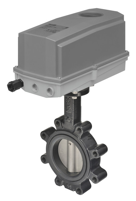 Belimo F6100HDU+GRX24-MFT-T N4 : 2-Way 4" Inch Butterfly Valve, ANSI Class Consistent with 125, Cv 600 + Non-Fail Safe Valve Actuator, 24VAC/DC, Programmable (2-10VDC Default) Control, Terminal Strip, NEMA 4X, 5-Year Warranty