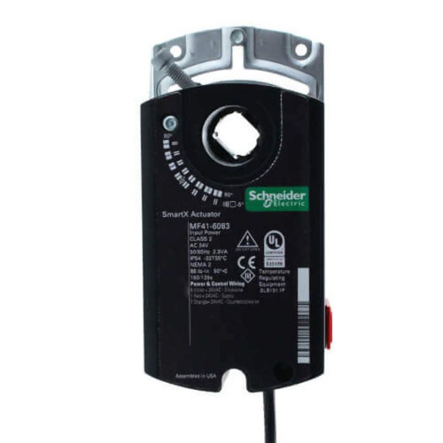 Schneider Electric MF41-6083 : Non-Spring Return Rotary Electric SmartX Damper Actuator, 88-in-lb Torque, 24VAC, Floating Control Signal