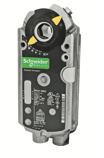 Schneider Electric MS41-6153-502 : Non-Spring Return Electric SmartX Damper Actuator, 133 in-lb. Torque, 24VAC,  Modulating 0-10VDC Control Signal, (2) SPDT Aux Switch