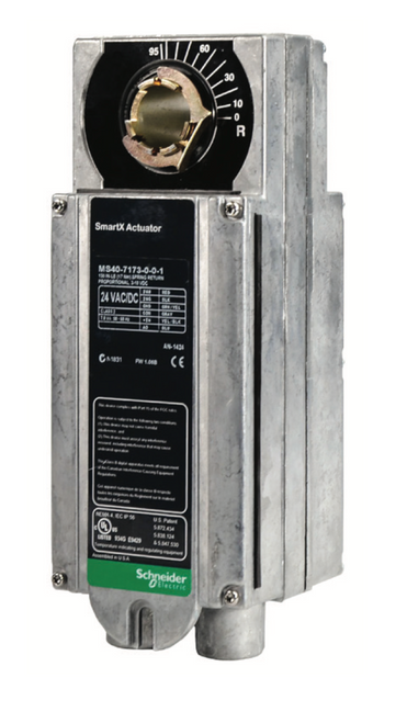 Schneider Electric MS41-6343 : Non-Spring Return  SmartX Damper Actuator, 300 in-lb. Torque, 24VAC/DC, Modulating 0-10VDC Control Signal