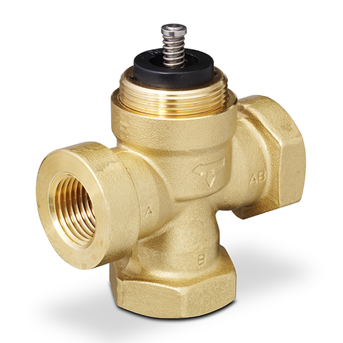 Siemens 599-00230 : 3-Way 1/2" 599 Series Zone Valve, Threaded NPT Connection, Cv Rating 1.0 (Valve Only)