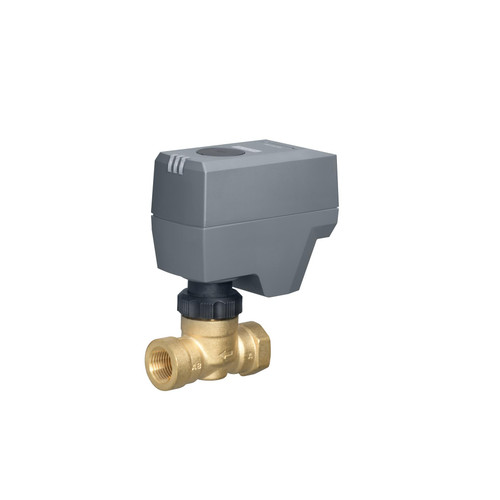 Siemens 248-00211 : 2-Way 1/2" 599 Series Zone Valve, Threaded NPT Connection, Cv Rating 2.5, Electronic Non-Spring Return Valve Actuator, 24VAC, 0-10 Control Input, Normally Open