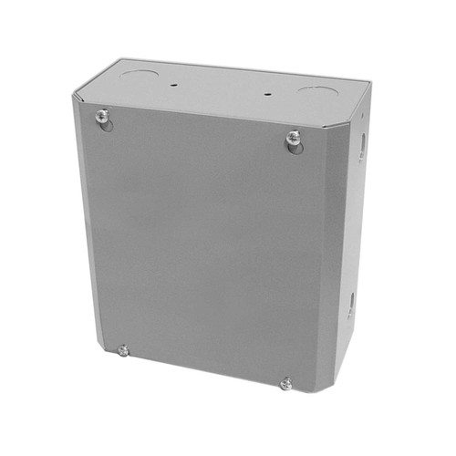 Functional Devices MH1220 : Metal Housing, Screw Down Cover, NEMA 1, 8.3" H x 7.7" W x 3.9" D, Surface Mount with 2.75" x 8" Mounting Track