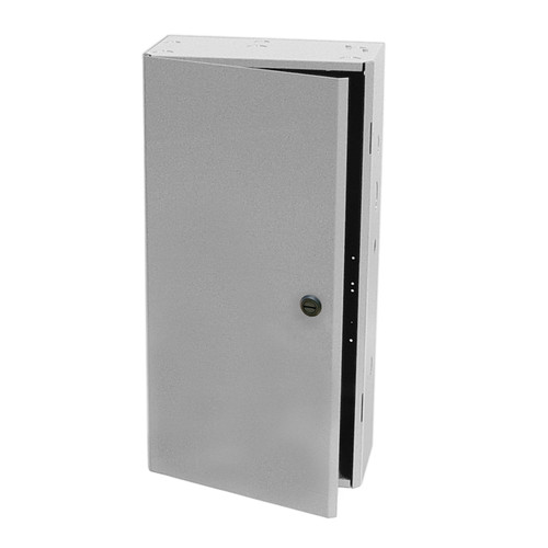 Functional Devices MH3800-L4 : Metal Housing, Reversible Hook Hinge Coin Latch Door, NEMA 1, 24.5" H x 12.5" W x 6.5" D, Coin Latch