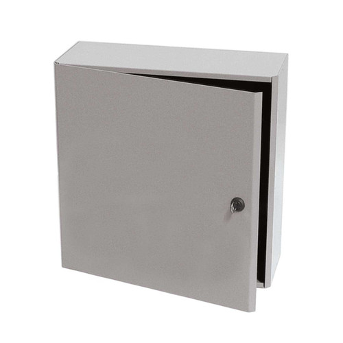 Functional Devices MH4403L : Metal Housing, Full Hinge Key Latch Door, NEMA 1, 18.0" H x 18.0" W x 7.0" D with SP4403L Sub-Panel