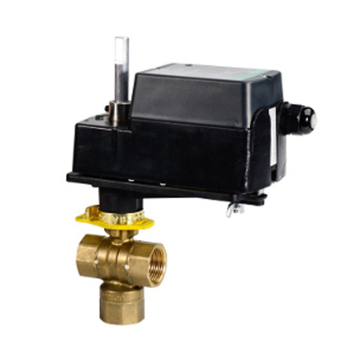 Schneider Electric VF-2313-505-9-03 : 3-Way 1/2" Characterized Control Valve (CCV), Cv Rating 1, Brass Trim + Non-Spring Actuator, 24VAC/DC, Floating Point Control Signal