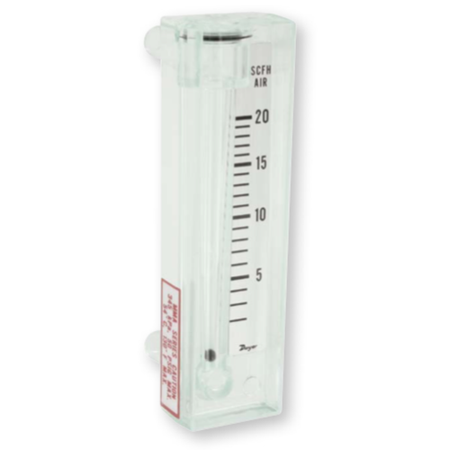 Dwyer MMA-6-LV : Mini-Master Flowmeter, 2-20 SCFH Air, 2 in. Scale, Without Configurable Valve