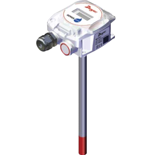 Dwyer RHPX-2SDC0-00 : Duct Mount Humidity and Temperature Transmitter, 2% RH Accuracy, BACnet MS/TP or Modbus RTU, Plenum Plastic Probe, Hydrophobic Filter, IP66 / NEMA 4X, UL 2043, 5-Year Warranty