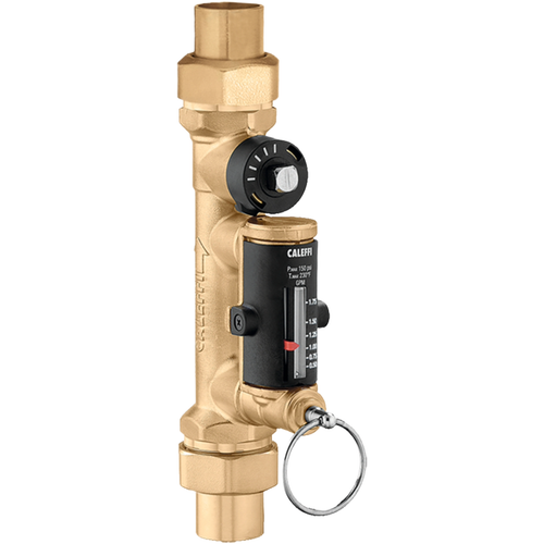 Caleffi 132639AFC : QuickSetter+ Balancing Valve with Built-In Flowmeter, 1" Sweat, 0.5 - 1.8 GPM, DZR Low-Lead Brass