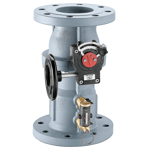 Caleffi 132100A : QuickSetter Flanged Balancing Valve with Built-In Flowmeter, 4" Flange, 55 - 210 GPM, Cast Iron