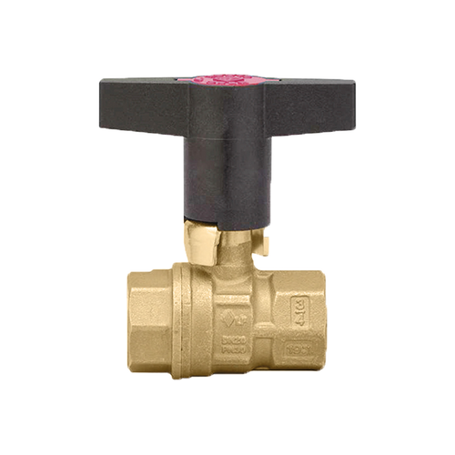 Caleffi NA10827 : Isolation Full-Port Ball Valve, 1-1/4" FNPT with Extended Stem, Low-Lead Brass