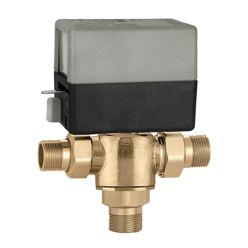 Caleffi Z307433 : Z-one 3-Way Zone Valve Body, 1/2" Sweat Low-Lead Brass, 3.5 Cv, 30 psi Close-Off (Valve Only)