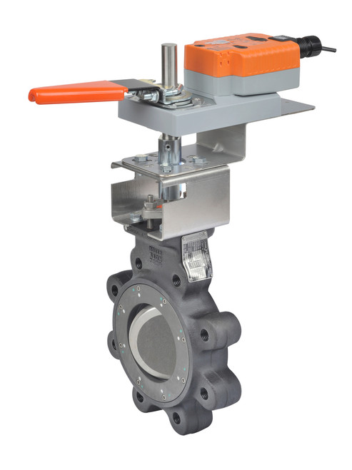 Belimo F650-300SHP+GMX24-MFT-X1 : 2-Way 2" Inch Butterfly Valve, ANSI Class 300, Cv 102 + Non-Fail Safe Valve Actuator, 24VAC/DC, Programmable (2-10VDC Default) Control, 5-Year Warranty