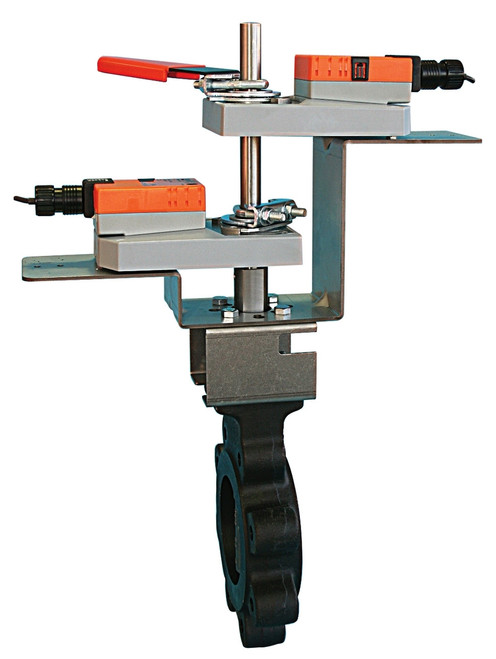 Belimo F665-300SHP+2*GKX24-MFT-X1 : 2-Way 2-1/2" Inch Butterfly Valve, ANSI Class 300, Cv 146 + Dual Electronic Fail-Safe Actuator, 24VAC/DC, Programmable (2-10VDC Default) Control, 5-Year Warranty