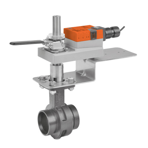 Belimo F680VIC+GRCX120-SR-T : 2-Way 3" Butterfly Valve, ANSI ClassÊGrooved AWWA, CvÊ440 + Non-Fail Safe Valve Actuator, 120VAC, Modulating 2-10VDC Control Signal, Terminal Strip, 5-Year Warranty