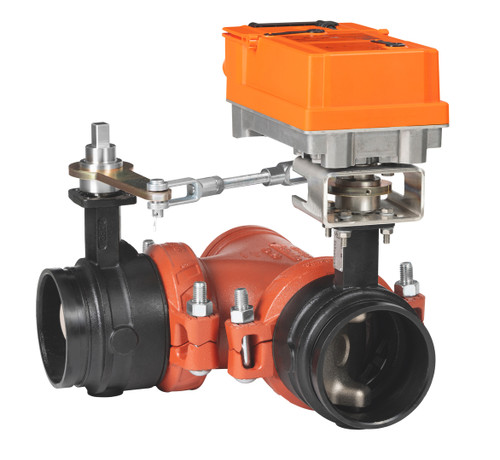 Belimo F750VIC+JRBUP-3-T : 3-Way 2" Butterfly Valve, ANSI ClassÊGrooved AWWA, CvÊ115 + Non-Fail Safe Valve Actuator, 24 to 240 VAC / 24 to 125 VDC, On/Off, Floating Point Control, NFC, 2x SPDT Auxiliary Switches, NEMA 4X, 5-Year Warranty