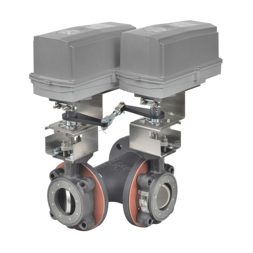 Belimo F780-150SHP+GMX24-MFT-T-X1 N4 : 3-Way 3" Inch Butterfly Valve, ANSI Class 150, Cv 228 + Non-Fail Safe Valve Actuator, 24VAC/DC, Programmable (2-10VDC Default) Control, Terminal Strip, NEMA 4X, 5-Year Warranty
