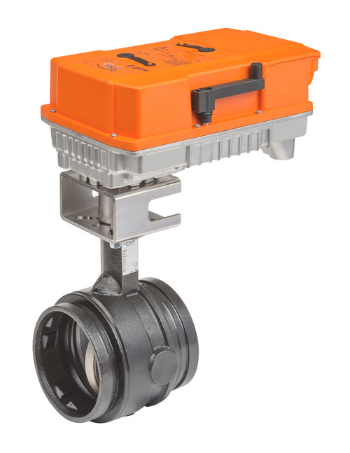 Belimo F6200VIC+PRXUP-MFT-T : 2-Way 8" Butterfly Valve, ANSI ClassÊGrooved AWWA, CvÊ3400 + Non-Fail Safe Actuator, 24 to 240 VAC / 24 to 125 VDC, Programmable (2-10VDC Default) Control, Terminal Strip, 2x Aux. Switches, NEMA 4X, 5-Year Warranty