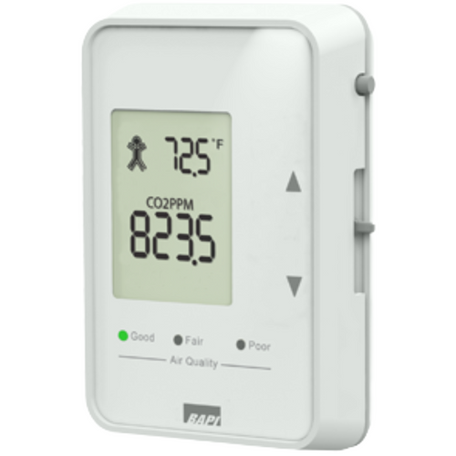 BAPI BA/AQPF-D-C-B-X-XX-X : BAPI-Stat "Quantum Prime" CO2 Sensor, 0 to 10V Dual Channel 0 to 2,000 ppm CO2 Output, 10K-3 Thermistor Temperature Sensor, 0 to 10V Humidity Output, No Display, No Setpoint, No Override