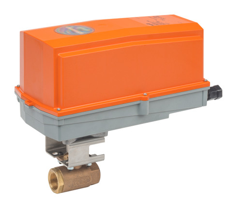 Belimo B219VSS+GRCX24-MFT-T N4 : 2-way 3/4" Ball Valve (VSS), Cv Rating (60 GPM Δ4 psi), Stainless Steel Body, Ball and Stem + Non Fail Safe Valve Actuator, 24VAC/DC, Programmable (2-10VDC Default) Control, Terminal Strip, NEMA 4X Enclosure