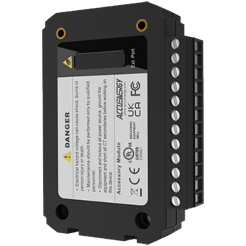 AccuEnergy AXM-IO1 : Acuvim II I/O Expansion Module, 6 Digital Inputs, 2 Relay Outputs, 24Vdc Power Supply