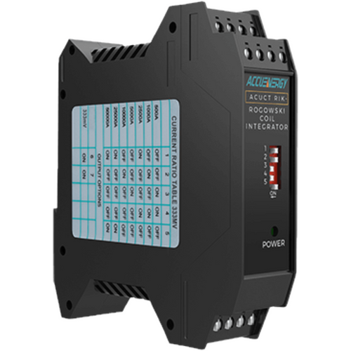 AccuEnergy RIK-V-1 : RIK V Rogowski Integrator, 0-5V / 0-10V Output, 1-Channel, 7 Selectable Ratios, 2.5A-60kA Range, Coil & Power Supply Sold Separately