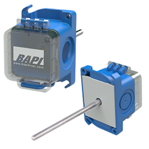 BAPI BA/T1K[32 TO 212F]-D-12"-BBX-TS : Duct Temperature Transmitter, 4 to 20mA Output, 32 to 212F Temperature Transmitter Range, 12" Probe Length, BAPI-Box NEMA 1 Enclosure, Terminal Strip Connection